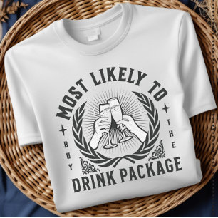 ドリンクパッケージを購入する可能性が最も高いクルーズTシャツ Tシャツ