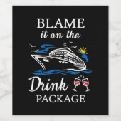 ドリンクパッケージクルーズおもしろいパーティー ワインラベル (シングルラベル)