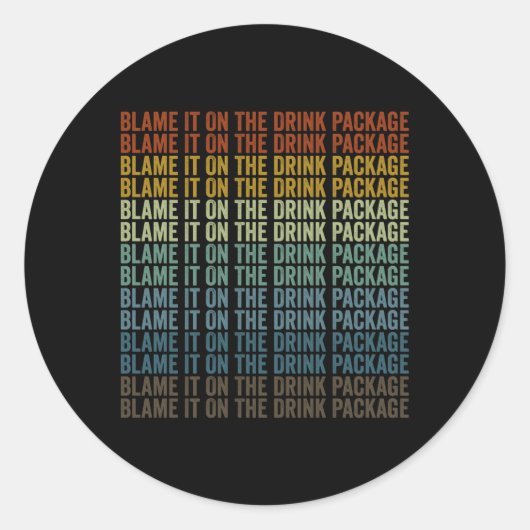 ドリンクパッケージクルーズバケーションクルーリにそれを非難 ラウンドシール (正面)