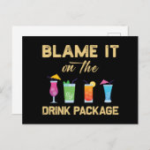 ドリンクパッケージファミリークルーズおもしろいに責任を負う シーズンポストカード (正面/裏面)