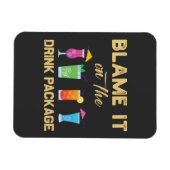 ドリンクパッケージファミリークルーズおもしろいに責任を負う マグネット (横)