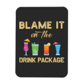 ドリンクパッケージファミリークルーズおもしろいに責任を負う マグネット (縦)