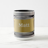 ドリンクパーソナライズされたをドラミングする マグカップ (中央)