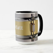 ドリンクパーソナライズされたをドラミングする マグカップ (正面右)