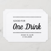 ドリンクパーソナライズされたチケットバウチャートークンドリンク シーズンカード (正面/裏面)