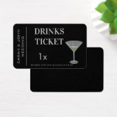 ドリンクパーソナライズされたチケット結婚式 (デスク)