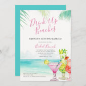 ドリンクビーチトロピカルカクテルブライダルブランチ 招待状 (正面/裏面)