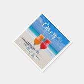 ドリンクビーチボンボヤージュニューリウェズ スタンダードカクテルナプキン (角)