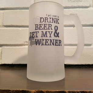 ドリンクビール&ペットマイウィナービールダシュンドマグ フロストグラスビールジョッキ