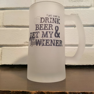 ドリンクビール&ペットマイウィナービールダシュンドマグ フロストグラスビールジョッキ