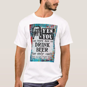 ドリンクビールTシャツ – おもしろい Vintage Ad Tシャツ