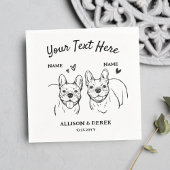 ドリンクブルドッグフランスののカクテル結婚に スタンダードカクテルナプキン