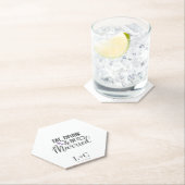 ドリンクベ結婚したゲイカップモノグラム結婚ズ ペーパーコースター (インサイチュ)