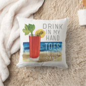 ドリンクマイハンド引用文航海のビーチサマーバカイ クッション (ブランケット)