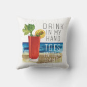 ドリンクマイハンド引用文航海のビーチサマーバカイ クッション (裏面)