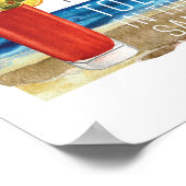 ドリンクマイハンド引用文航海のビーチサマーバカイ ポスター (角)