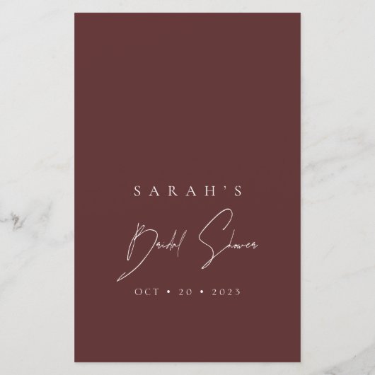 ドリンクミニマもしリストブルゴーニュブライダルシャワーゲーム (裏面)