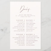 ドリンクミニマもしリストブルゴーニュブライダルシャワーゲーム (正面)