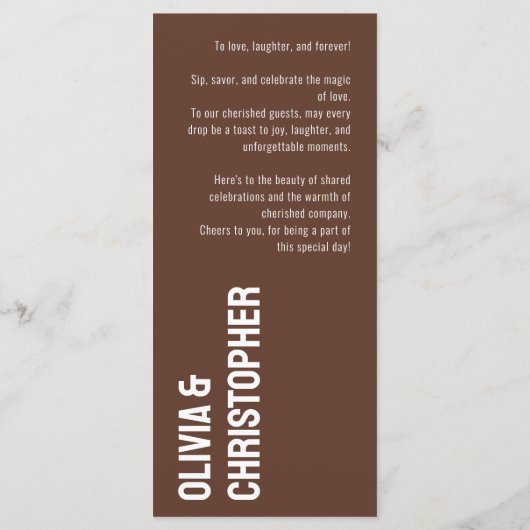 ドリンクメニューとミニマル文字 はっきりした メニュー (裏面)