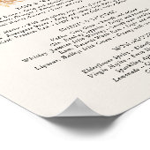 ドリンクメニューボトルとフラワーニュートラル結婚ズ ポスター (角)