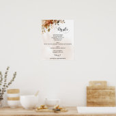 ドリンクメニュー看板秋秋結婚のユーカリ ポスター (キッチン)