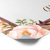 ドリンクメニュー ピンク フラワーフレーム ブライダル ウェディング サイン (角)