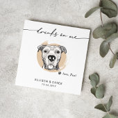 ドリンクモダンを飲む愛犬顔の結婚アートワーク スタンダードカクテルナプキン