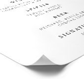 ドリンクモダンサインブライダルシャワー ポスター (角)