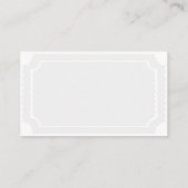 ドリンクモダンチケット書道結婚のカード エンクロージャーカード (裏面)