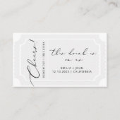 ドリンクモダンチケット書道結婚のカード エンクロージャーカード (正面)