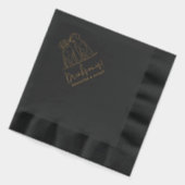 ドリンクモダンドッグ結婚ズ 箔ナプキン (左)