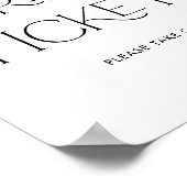 ドリンクモダン結婚チケット標識 ポスター (角)