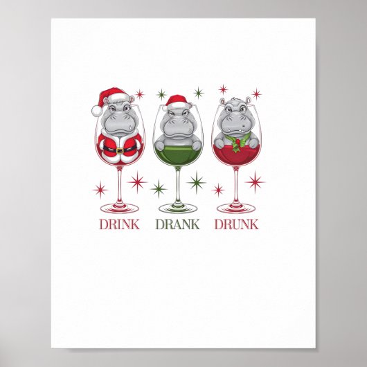 ドリンクモーグラス飲み飲クリスマスベビー ポスター (正面)