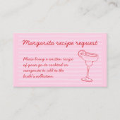 ドリンクレシピリクエストマーガリタお気に入りのを持参 エンクロージャーカード (正面)