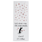 ドリンクワインとジャッジおもしろいキャット抱き枕 ワインギフトバッグ (正面)