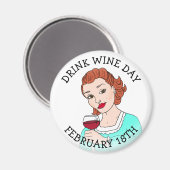 ドリンクワインの日2月18日 マグネット (正面/裏面)