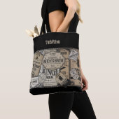 ドリンク不気味ラベルハロウィーン、ウィッチウィザード トートバッグ (クローズアップ)