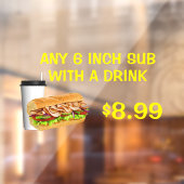 ドリンク付カスタマイズき任意の6インチサブ価格を追加 ウィンドウサイン (シート2)