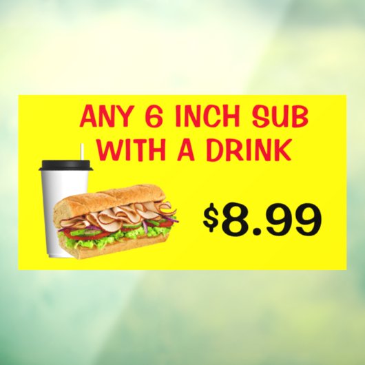 ドリンク付カスタマイズき任意の6インチサブ価格を追加 ウィンドウサイン (シート3)