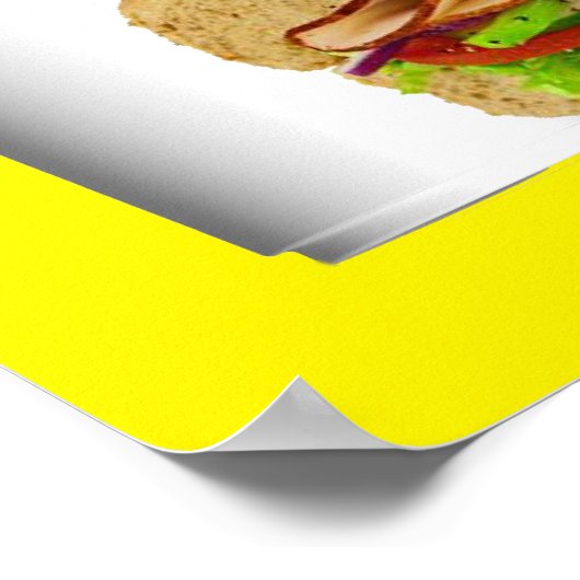 ドリンク付カスタマイズき任意の6インチサブ価格を追加 ポスター (角)