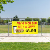ドリンク付カスタマイズき任意の6インチサブ価格を追加 横断幕 (インサイチュ)