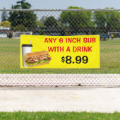 ドリンク付カスタマイズき任意の6インチサブ価格を追加 横断幕 (インサイチュ)