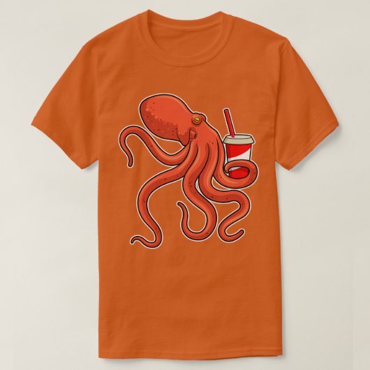 ドリンク付タコ Tシャツ (デザイン正面)