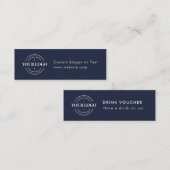 ドリンク企業のバウチャーチケット会社イベントロゴ スキニー名刺 (正面/裏面)