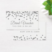 ドリンク伝票銀フェイクグリッター紙吹雪白 (デスク)