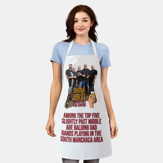 ドリンク先フォトエプロン エプロン (着用した状態)