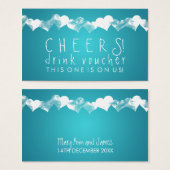 ドリンク券グランジハートターコイズ (正面&裏面)