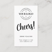 ドリンク券チケット企業のイベントカスタムロゴ 名刺 (裏面)