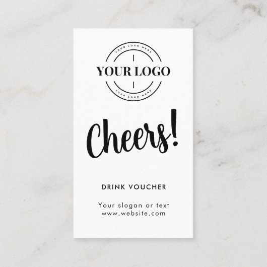 ドリンク券チケット企業のイベントカスタムロゴ 名刺 (裏面)