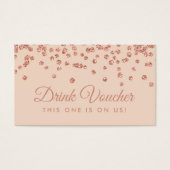 ドリンク券バラ金ゴールドグリッター紙吹雪赤面 (正面)